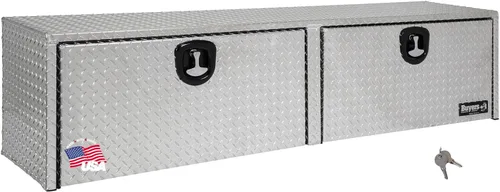 Vista 14 de Buyers Products 1701551 - Caja de herramientas para camión de aluminio plateado con tapa superior de rodamiento de diamante, 72 x 13 x 16 pulgadas