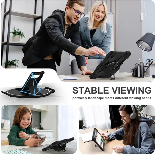 Vista 6 de Nitupai Funda para Samsung Galaxy Tab A11 Plus/A11+ 2025 de 11 pulgadas, Galaxy Tab A9+ 2023, funda resistente para tableta Samsung A11+ con soporte