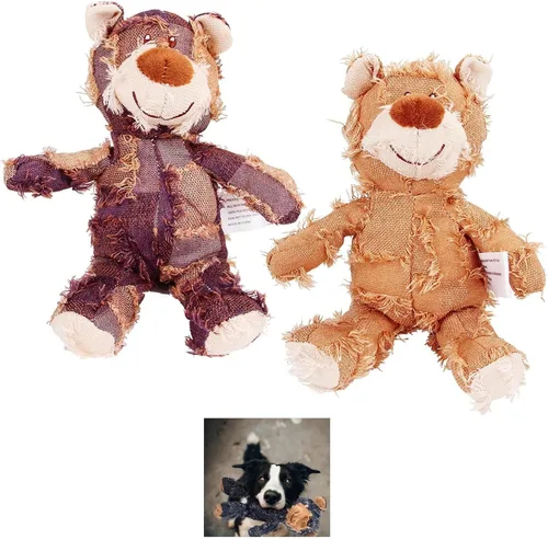 Vista 11 de Oso robusto indestructible 2023, tamaño grande, juguetes para perros, compañero de perro para masticadores pesados, juguetes chirriantes duraderos