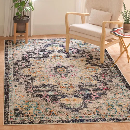 Vista 58 de Safavieh MAD473E - Tapete con diseño de medallón desgastado, bohemio elegante, colección Madison, no suelta pelos, fácil de cuidar, alto tránsito