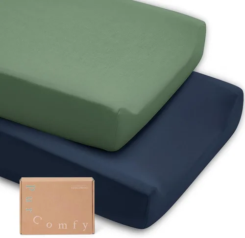 Vista 4 de Graco Pack N Play Sheets - Sábanas de viscosa prémium para cuna, bolsillo profundo de 5 pulgadas, paquete de 2 sábanas neutrales para niños y niñas