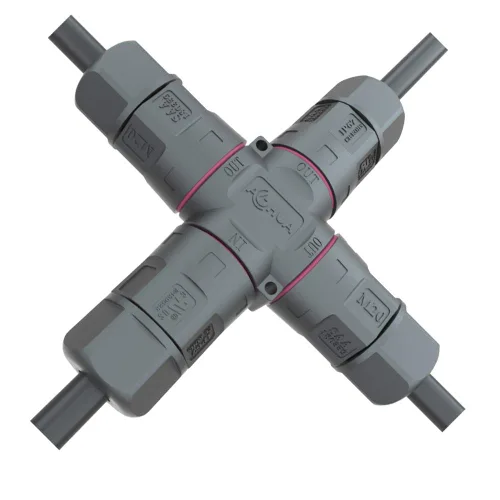 Vista 12 de AOHUA Caja de conexiones M20 de 4 vías, impermeable, IP68, caja de salida eléctrica para exteriores, conector de cable de 2 pines para cables