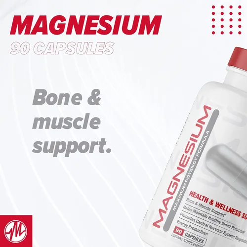 Vista 6 de Metabolic Nutrition Magnesio, 650 mg por porción, sin OMG, vegano, sin gluten, 90 cápsulas
