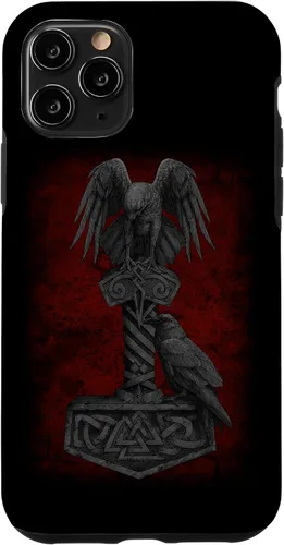 Vista 29 de Funda para iPhone 17 de Mjolnir Odín de la mitología vikinga nórdica de Thor