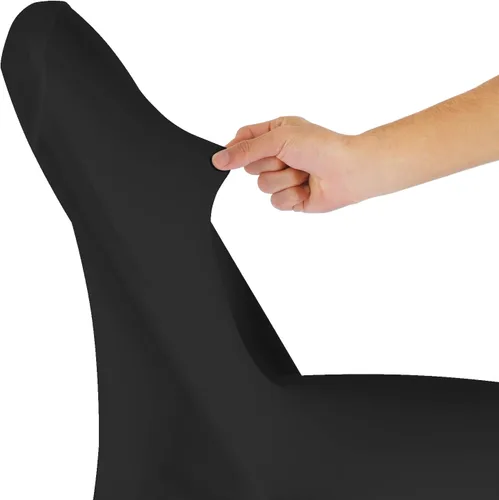 Vista 7 de magalo Paquete de 12 fundas para sillas plegables de elastano negro, impermeables, elásticas, para bodas, fiestas, banquetes de comedor y otros