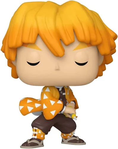 Vista 2 de Funko POP Anime - Figura de vinilo Zenitsu Agatsuma Pop! (paquete con funda protectora compatible con Pop Box), multicolor, 3.75 pulgadas