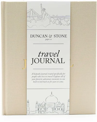 Vista 14 de DUNCAN & STONE PAPER CO. Diarios de viaje - Elegante cuaderno de diario para registrar todas tus aventuras de viaje hasta 15 viajes