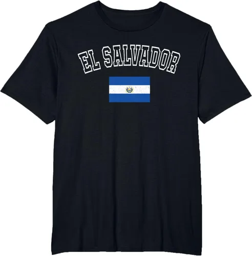 Vista 43 de Camiseta vintage con diseño de la bandera de El Salvador
