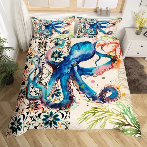 Vista 26 de Juego de ropa de cama de piel de vaca para niños y niñas, funda de edredón con estampado de estrellas de piel de vaca occidental, funda de edredón