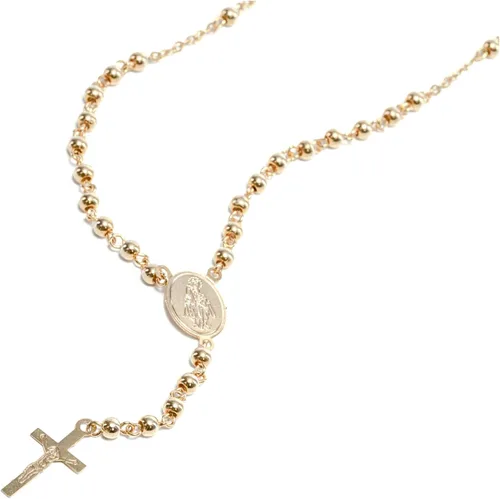 Vista 2 de B25K Rosario de mujer - Collar grande con cuentas de rosario