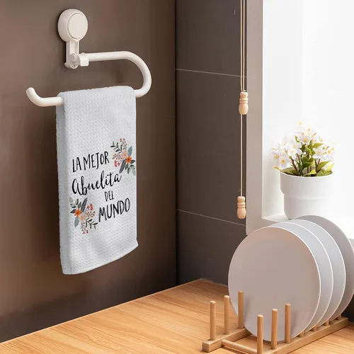 Vista 2 de HIWX La Mejor Abuela Del Mundo - Toallas decorativas de cocina y paños de cocina, diseño bohemio floral de aburela abuela, para el día de la madre