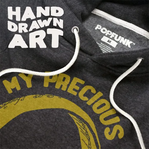 Vista 2 de Lord of The Rings The Gollum PopFunk - Sudadera con capucha oficial premium Ultrasoft Tri-Blend