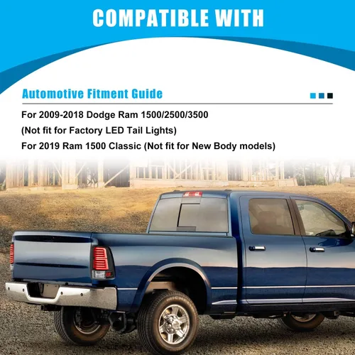 Vista 7 de CPW Luces traseras LED para Dodge Ram 1500/2500/3500 2019 Ram 1500-2018 2019 Ram 1500 Classic luces traseras lámpara trasera secuencial DRL