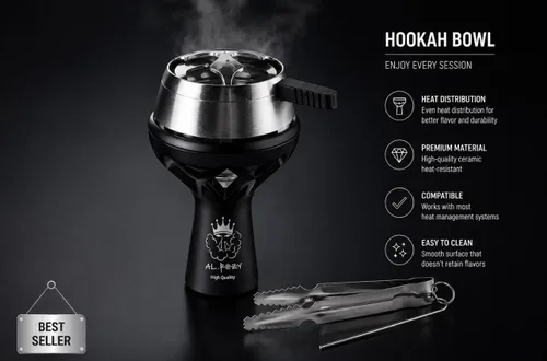 Vista 2 de Cachimba Bowl Cabeza de Silicona para Cachimba Tazón de Tabaco Tazón de Silicona con Sistema de Gestión de Calor con Tapa de Acero, Resistente al