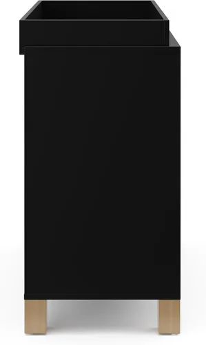 Vista 11 de Storkcraft California - Cómoda de 3 cajones con cambiador, color negro/madera flotante