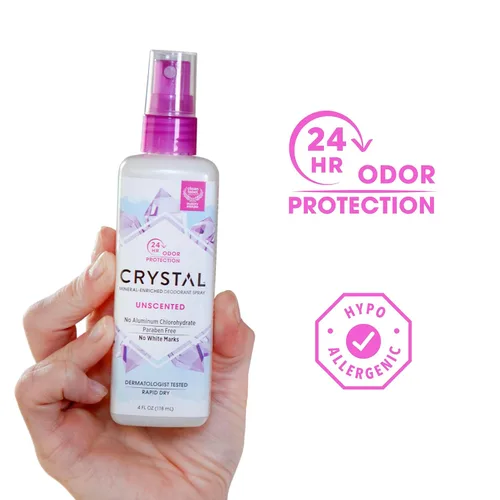 Vista 2 de Desodorante para el cuerpo en aerosol Crystal, sin perfume (4fl oz)