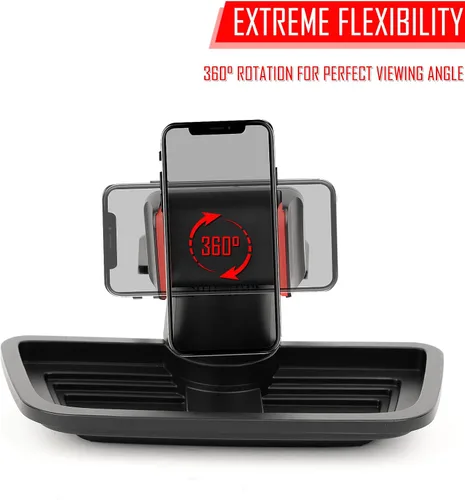 Vista 3 de JeCar Soporte de teléfono JK para salpicadero, accesorios interiores para Jeep Wrangler JK JKU 2011-2018, negro