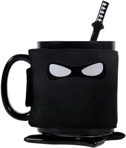 Vista 17 de Taza de café de cerámica formada murciélago creativo, tazas de agua con diseños peculiares, tazas de té de moda (murciélago)