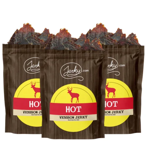 Vista 17 de Jerky 's Exotic Teriyaki Venison Jerky - Bocadillos de carne de caza salvaje, aperitivos exóticos, ricos en proteínas, totalmente naturales, sin