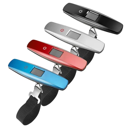 Vista 2 de Báscula digital portátil para maleta, báscula colgante, báscula de pesaje de equipaje con luz de fondo y función de tara, capacidad de 110