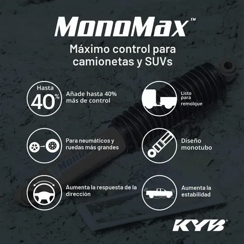 Vista 4 de KYB 565063 MonoMax - Amortiguador de gas, color rojo