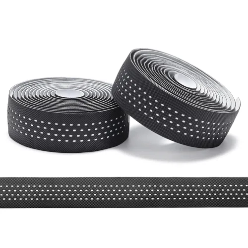 Vista 10 de ROCKBROS Cinta de manillar de bicicleta para bicicleta de carretera, cinta de agarre para manillar de bicicleta, color negro