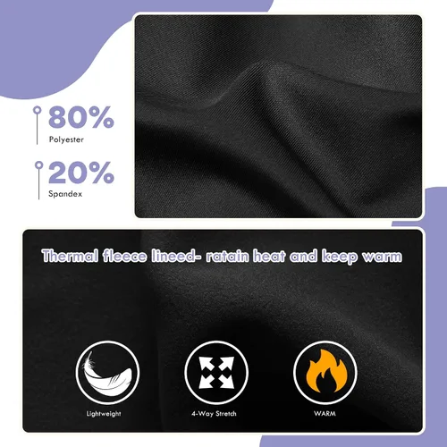 Vista 4 de FitsT4 - Pantalones de equitación con forro polar de invierno para niñas, de silicona, con bolsillos