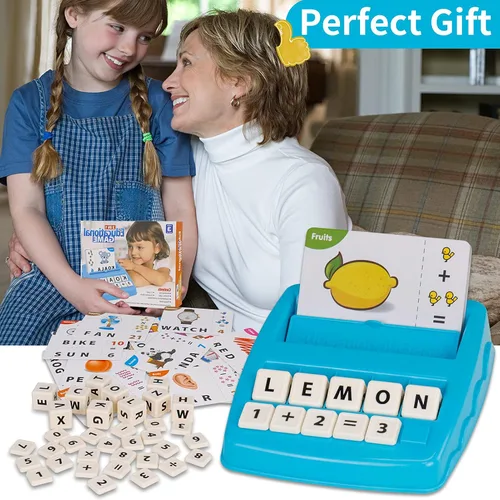 Vista 7 de Juguetes educativos Juegos de aprendizaje para niños de 3 a 8 años, juego educativo de emparejar letras y ortografía, juego de matemáticas tempranas