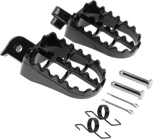 Vista 5 de FLYPIG Estriberas de aluminio Reposapiés Reposapiés para Dirt Bike 50 70 90 110 PW50 TW200 XR50R XR70 CRF50 CRF50F CRF70 CRF70F CRF80F CRF100F Negro