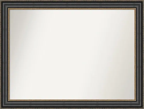 Vista 67 de Amanti Art Espejo personalizado, espejo de baño negro puente, espejo de pared o espejo de tocador de baño sobre el fregadero (26 x 26 pulgadas)