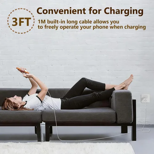 Vista 6 de Magnetic iPhone Wireless Charger 15W Mag Safe Fast Wireless Charger Pad 3FT [Apple MFi Certified] 2Pack Wireless Mag Charging Compatible with