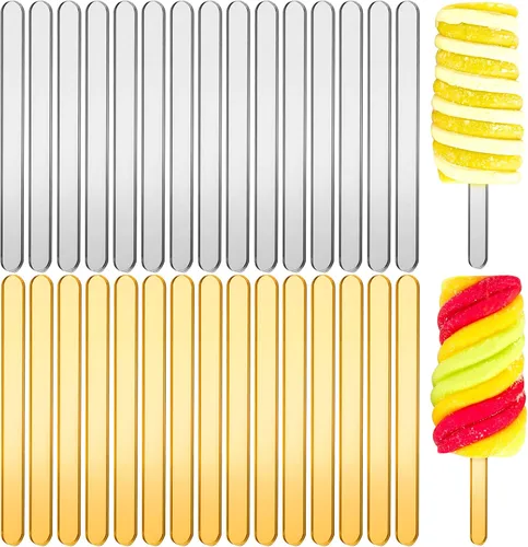 Vista 8 de 30 palitos acrílicos reutilizables para tartas, moldes para tartas, espejos, palitos de helado, molde para tartas para el hogar, pasteles, dulces