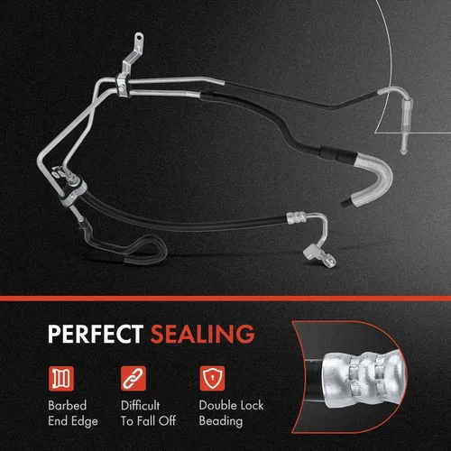 Vista 3 de A-Premium Conjunto de línea de manguera de retorno y presión de dirección asistida compatible con Nissan 370Z 2014 2015, 3.7L, tubo a estante