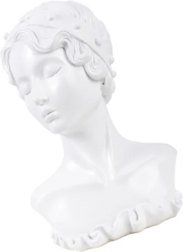 Vista 4 de Maniquí de busto de resina para collar, aretes, colgante, exhibición, soporte de joyería, organizador para decoración del hogar, accesorios