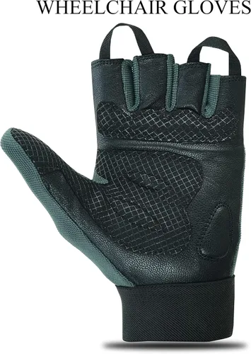 Vista 3 de BTR Guantes para Silla de Ruedas para Hombres y Mujeres Guantes para Movilidad y Discapacidad con Diseño Transpirable, Ligero, Agarre Negro