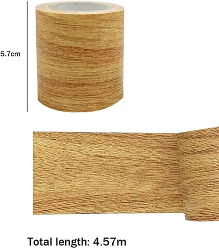 Vista 3 de Papel tapiz de vinilo autoadhesivo de 2 pulgadas x 15 pies, despegar y pegar, impermeable, de grano de madera de roble, calcomanías de pared