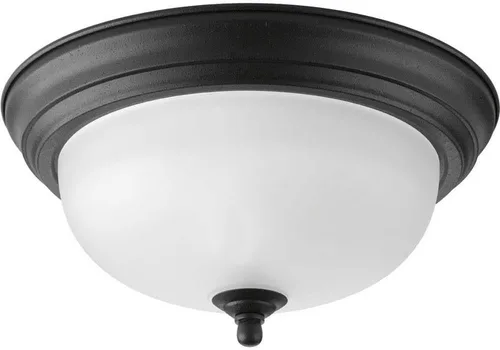 Vista 13 de Progress Lighting 2-Light Ceiling Light, Flush Mount Ceiling Light Fixture for Interior Kitchen Lights, Hallway, Bedroom, Living Room, 13-1/4