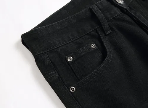 Vista 6 de OIIIO Pantalón vaquero de pierna recta rasgados para hombre