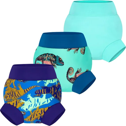 Vista 7 de BIG ELEPHANT - Pañales de natación para bebé, 3 unidades, ajustables, lavables, impermeables, reutilizables, para niños y niñas de 6 meses a 5 años