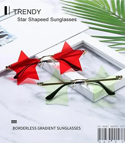 Vista 5 de BOJOD Gafas de sol con forma de corazón goteantes para mujer, gafas de sol de moda para fiesta