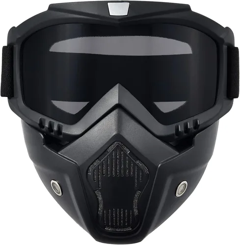 Vista 8 de Máscara facial de motocicleta de cara completa, gafas de bicicleta de tierra motocross, ATV, todoterreno, gafas de conducción y carreras