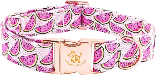 Vista 34 de Elegant little tail Collar para perro de Pascua, collar de perro con estampado de huevos de conejo, collar para mascotas, collar rosa para perros