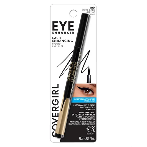 Vista 6 de COVERGIRL - Delineador de ojos líquido para realzar las pestañas, color negro mate 100 - negro mate