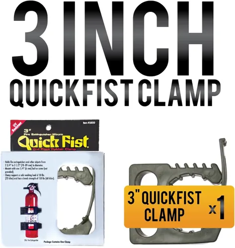 Vista 2 de Quick Fist 3" abrazadera para herramientas y equipos de montaje de 2-3/4" a 3-1/4" de diámetro.