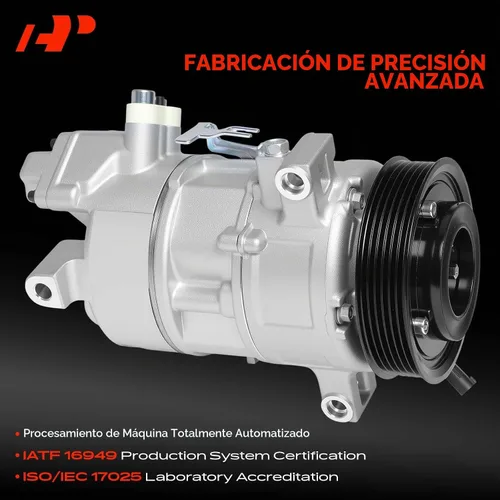 Vista 3 de Compresor de aire acondicionado A-Premium con embrague