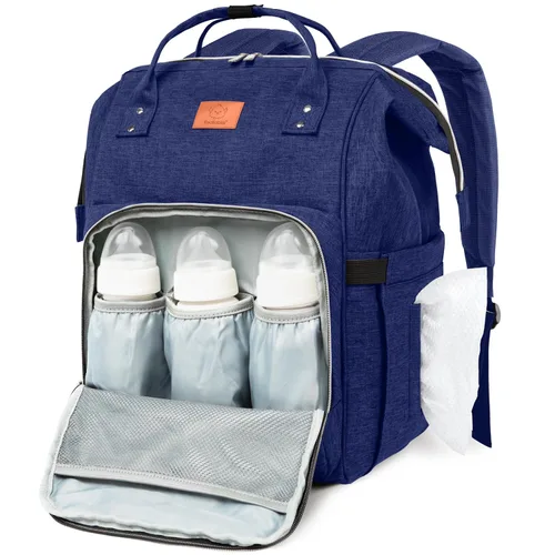 Vista 13 de KeaBabies - Mochila pañalera grande impermeable para viajes