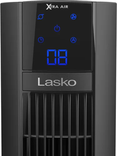 Vista 7 de Lasko Xtra Air Ventilador de torre oscilante de 4 velocidades, negro, 48