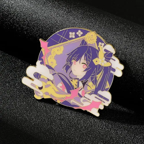 Vista 6 de Genshin - Broches esmaltados con diseño de personajes de juegos calientes, broche de solapa, regalo para fanáticos, broche de metal con insignia