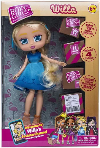 Vista 2 de Boxy Girls Jay at Play Rubia con vestido azul