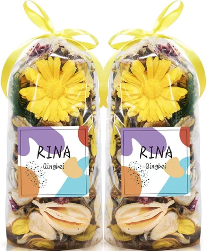 Vista 11 de Bolsas de popurrí blancas, relleno decorativo con aroma a jazmín, 8.4 onzas Jardín de abril